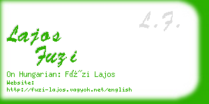 lajos fuzi business card